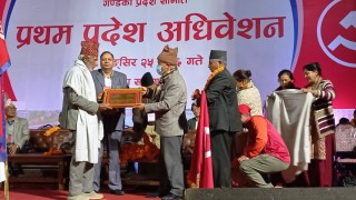 प्रदेश अधिवेशनका क्रममा सहिद तथा बेपत्ता परिवारका सदस्य र घाइते सम्मानित