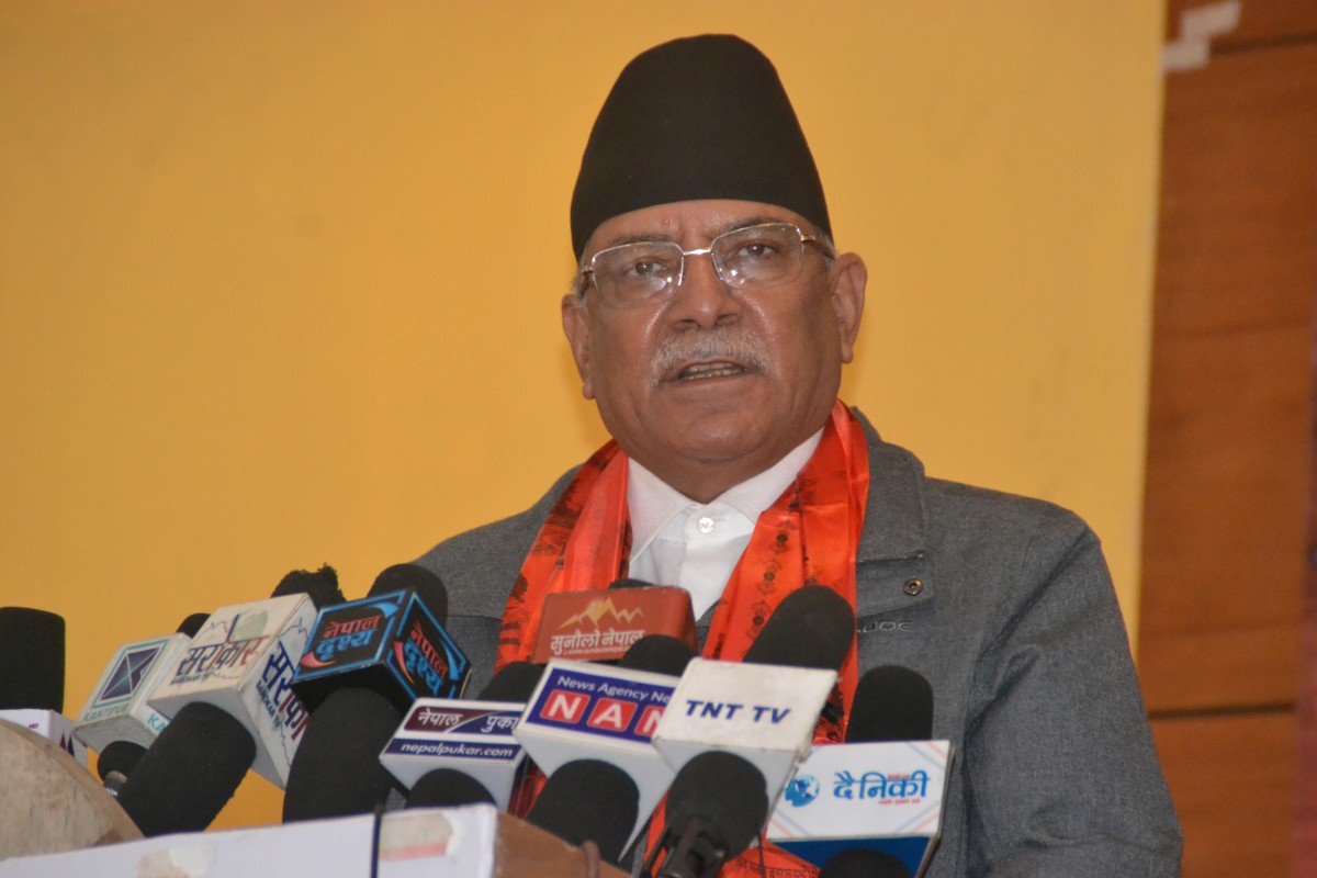 माओवादी अध्यक्ष प्रचण्ड भन्छन् - एमाले तेस्रो पटक संसद् विघटन होस् भन्ने चाहन्छ, हामी त्यसो हुन दिन्नौं