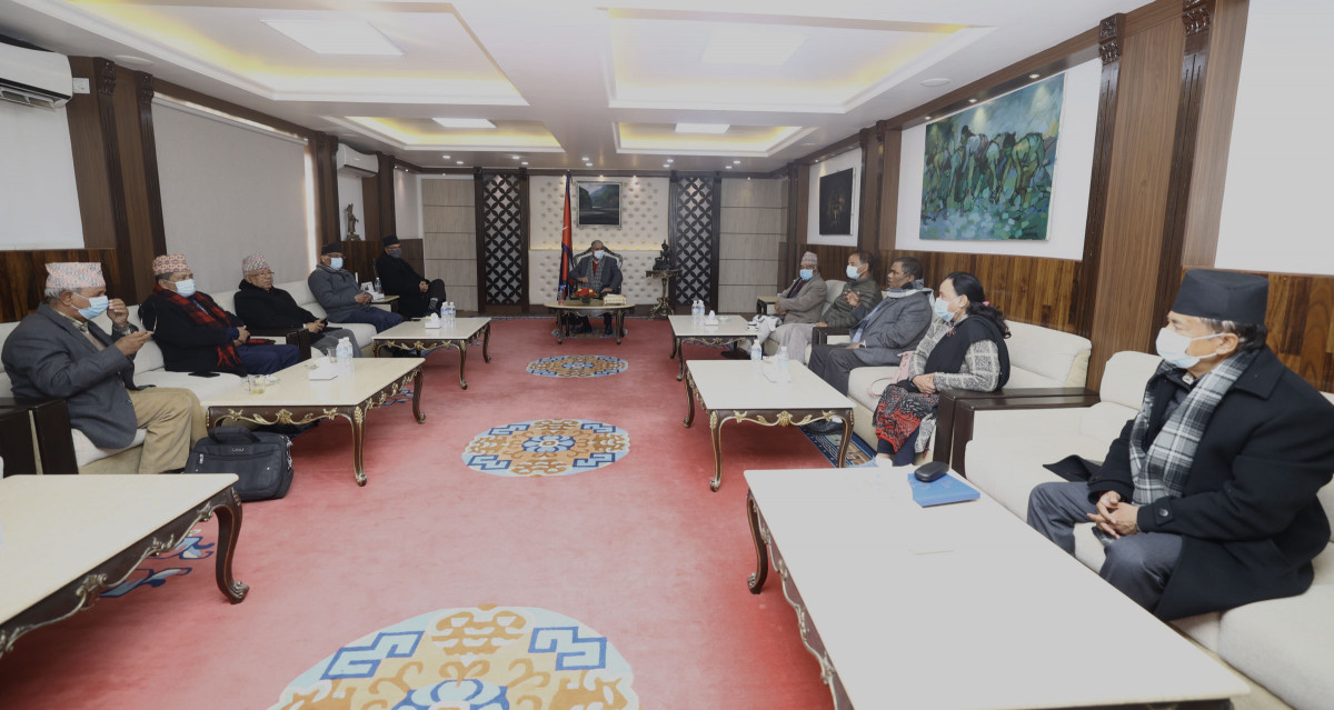 संसद्काे गत्याराेध अन्त्यका लागि एमालेसँग संवाद गर्न प्रधानमन्त्री देउवालाई गठबन्धनका शीर्ष नेताकाे आग्रह