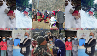मनाङमा हिमपातकै बीच बुस्टर खोप अभियान सञ्चालन