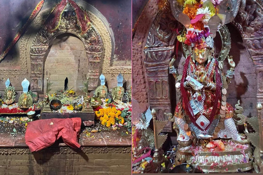 बालकुमारी मन्दिरबाट हराएको मूर्ति खुमलटारमा भेटियो