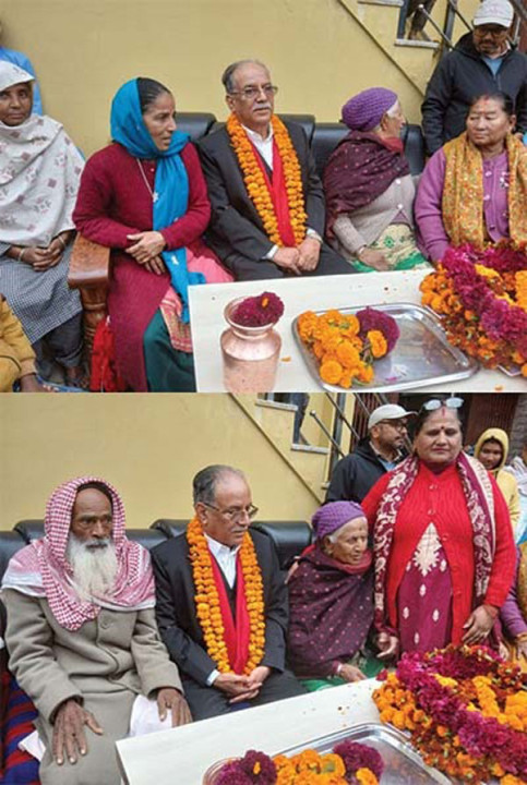 नेकपा (माओवादी केन्द्र)का अध्यक्ष 'प्रचण्ड'- सहिद रानाभाटको घरमा