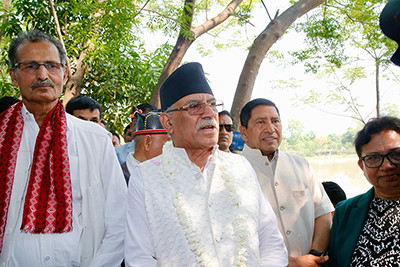 अध्यक्ष प्रचण्डद्वारा शोभा तालको अवलोकन