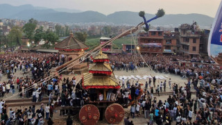 पचपन्न हाते लामो लिङ्गो ढाल्ने जात्रा सम्पन्न